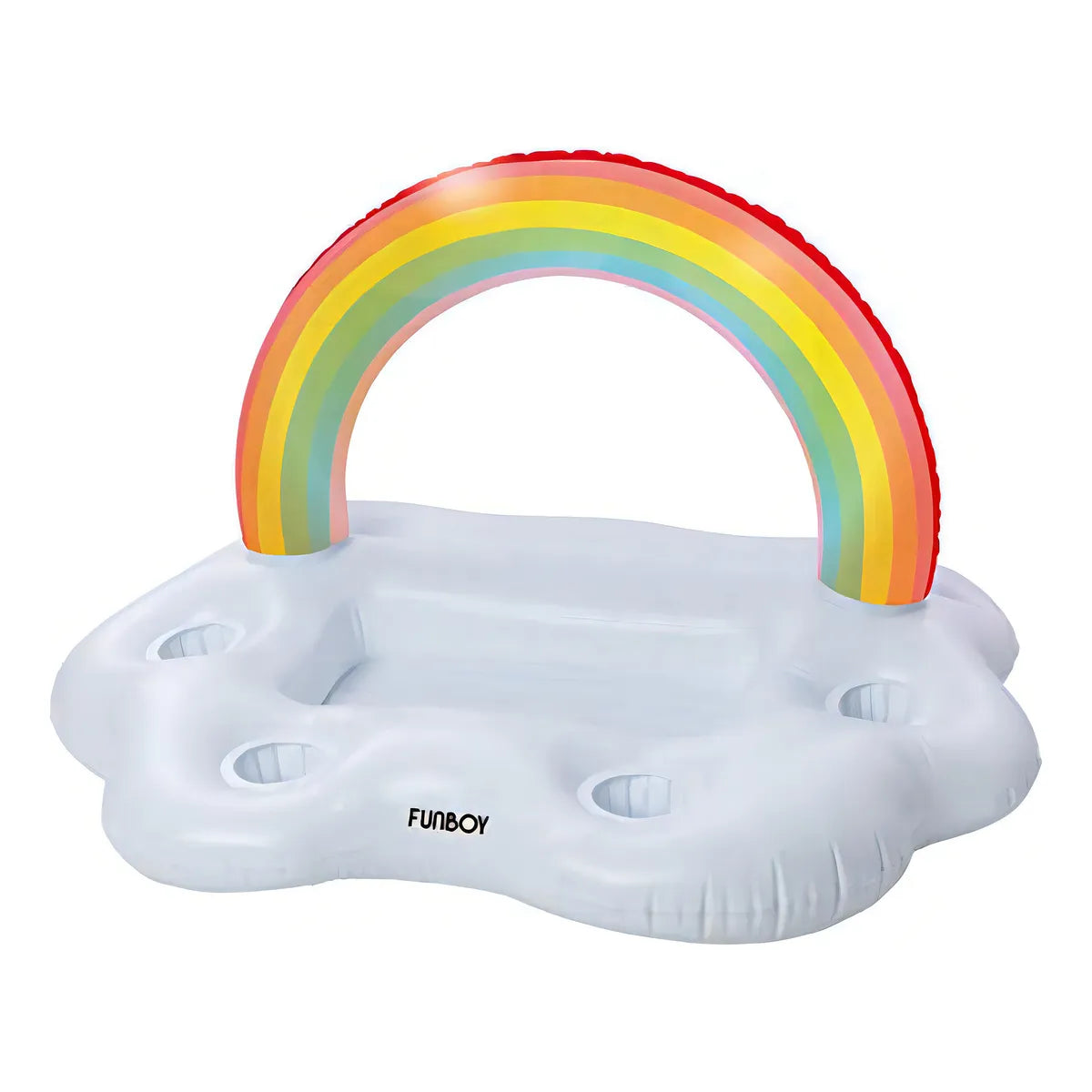 Soporte De Bebida Flotante Inflable Funboy Nube Arcoiris Para Piscina Y Playa