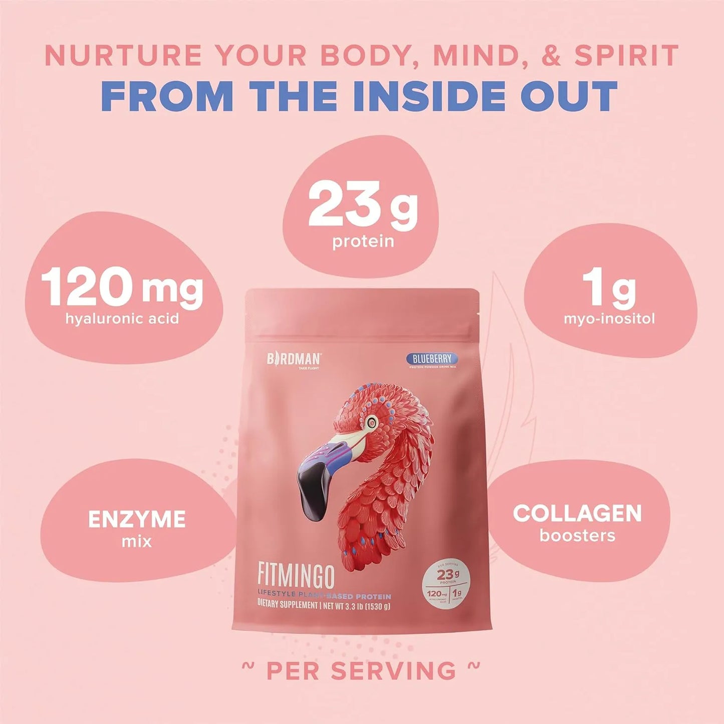Proteína Vegana En Polvo Para Mujeres Con Inositol Y Colágeno Fitmingo