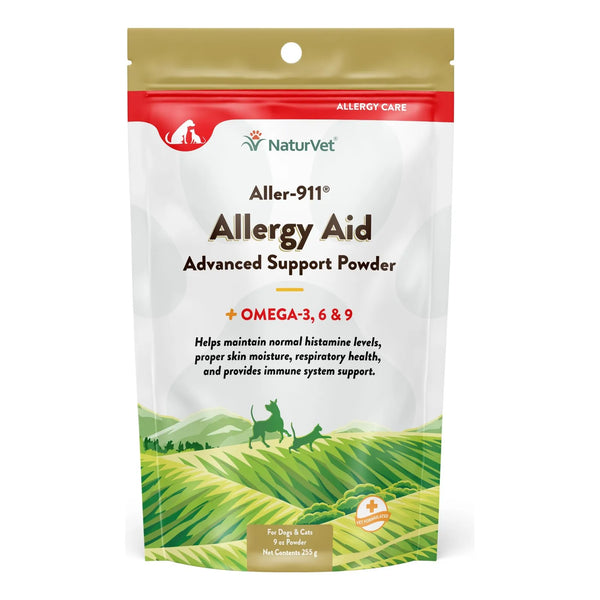 Polvo Antialergico Avanzado Para Perros Y Gatos Aller 911 Con Antioxidantes 9 Onzas