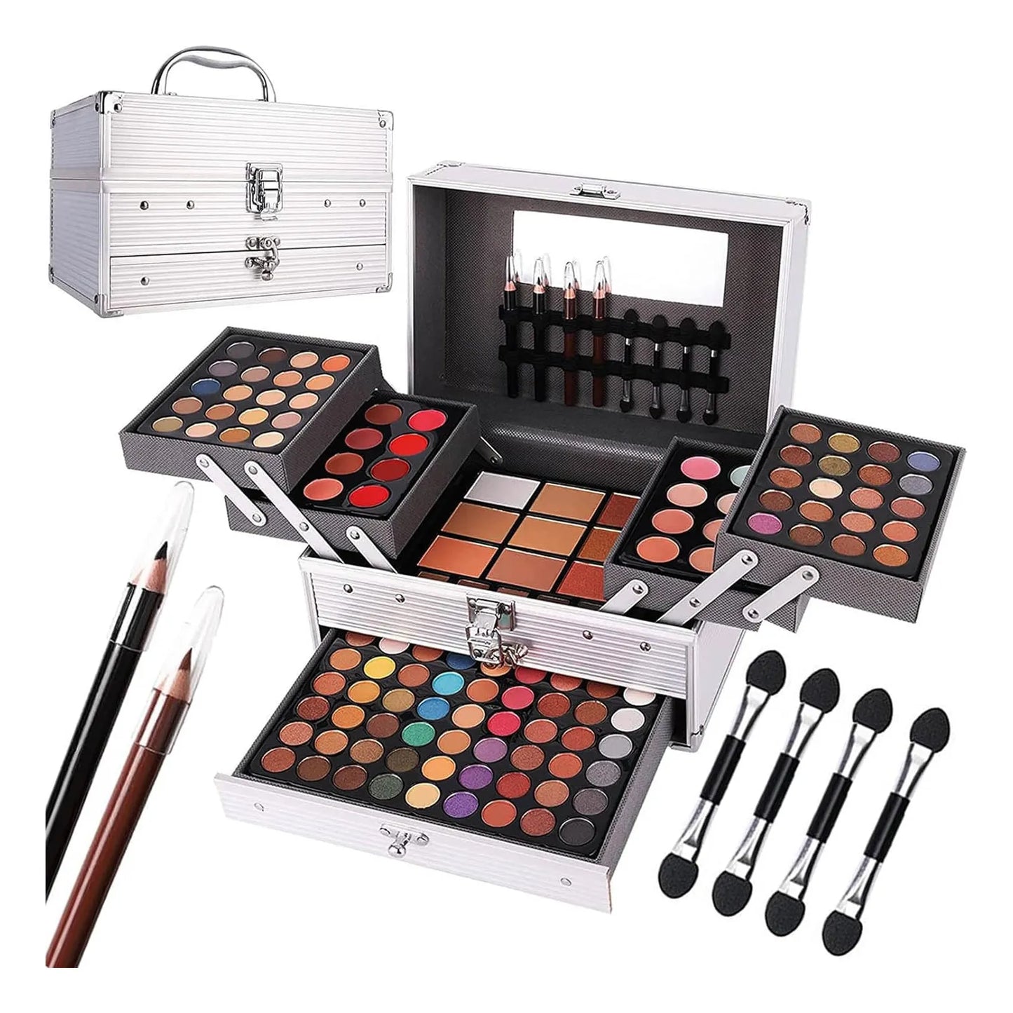 Kit Maquillaje 132 Colores Estuche Profesional Somos Importaciones Gold
