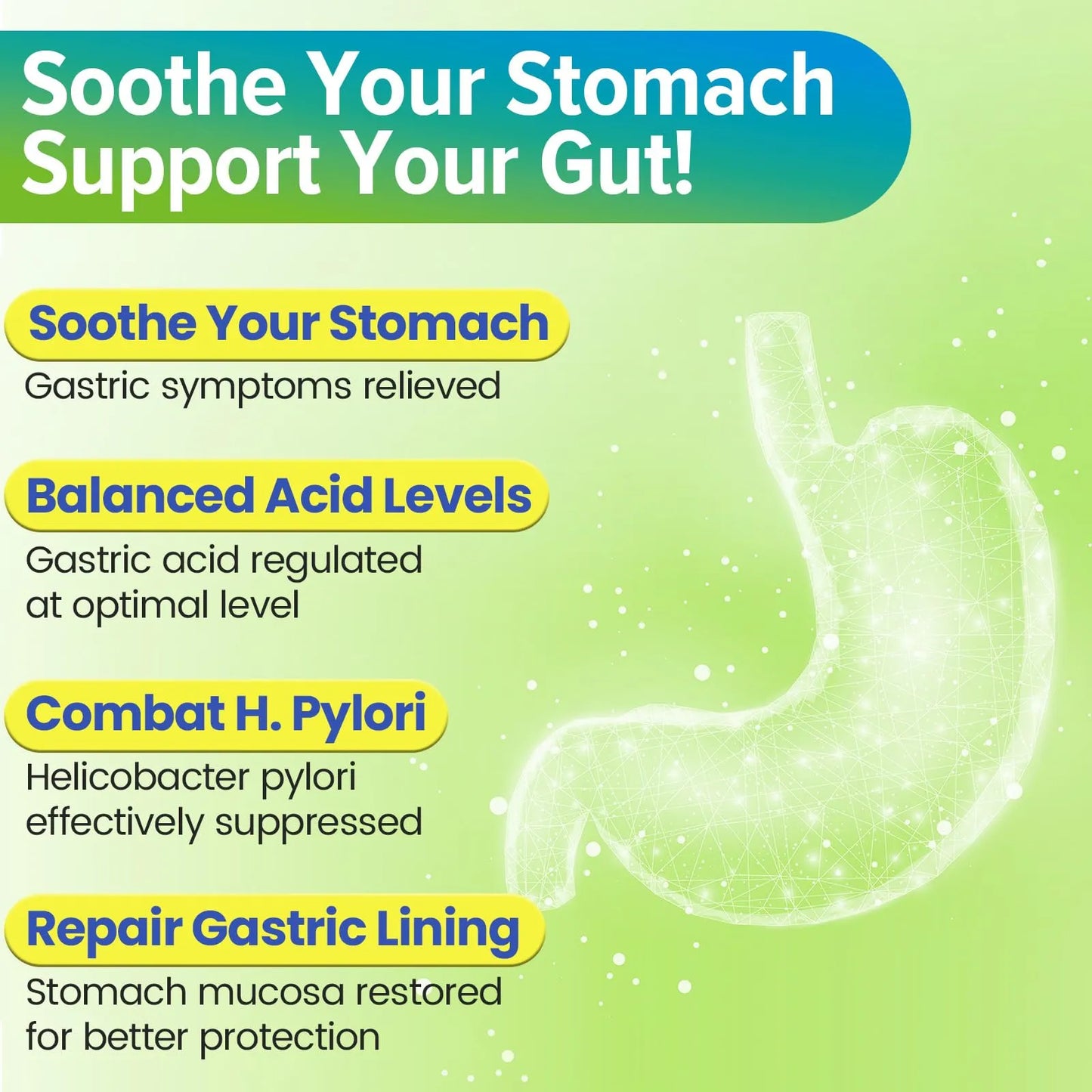 Tratamiento H Pylori Probióticos 100 Mil Millones UFC Lactobacillus Reuteri Salud Digestiva