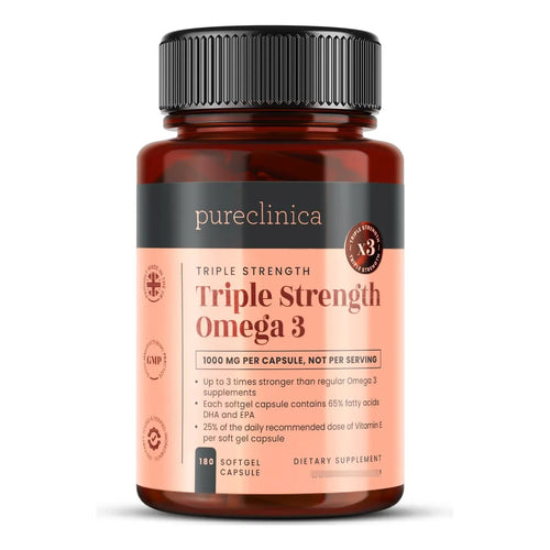 Omega 3 Triple Fuerza 1000 Mg 180 Capsulas Suministro Para 6 Meses