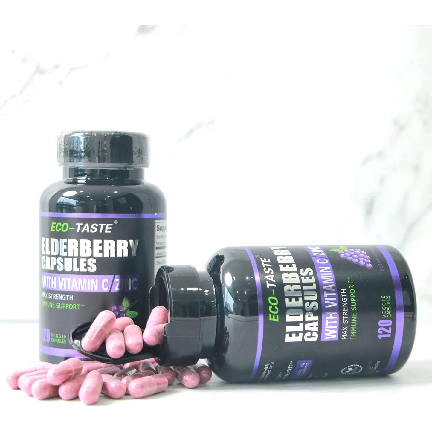 Capsulas De Sauco Con Zinc Y Vitamina C 120 Unidades Apoyo Inmunologico