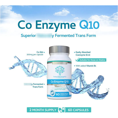 Coenzima Q10 300mg 60 Capsulas Forma Trans Fermentada Naturalmente Superior