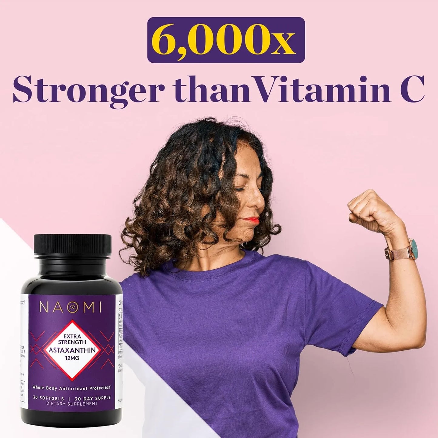 Astaxantina Extra Fuerte 12 Mg De Algas De Alaska Suplemento Antioxidante Premium