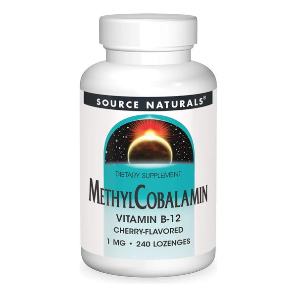 Vitamina B12 Metilcobalamina Sabor Cereza 1 Mg 240 Tabletas Source Naturals Energía Y Salud