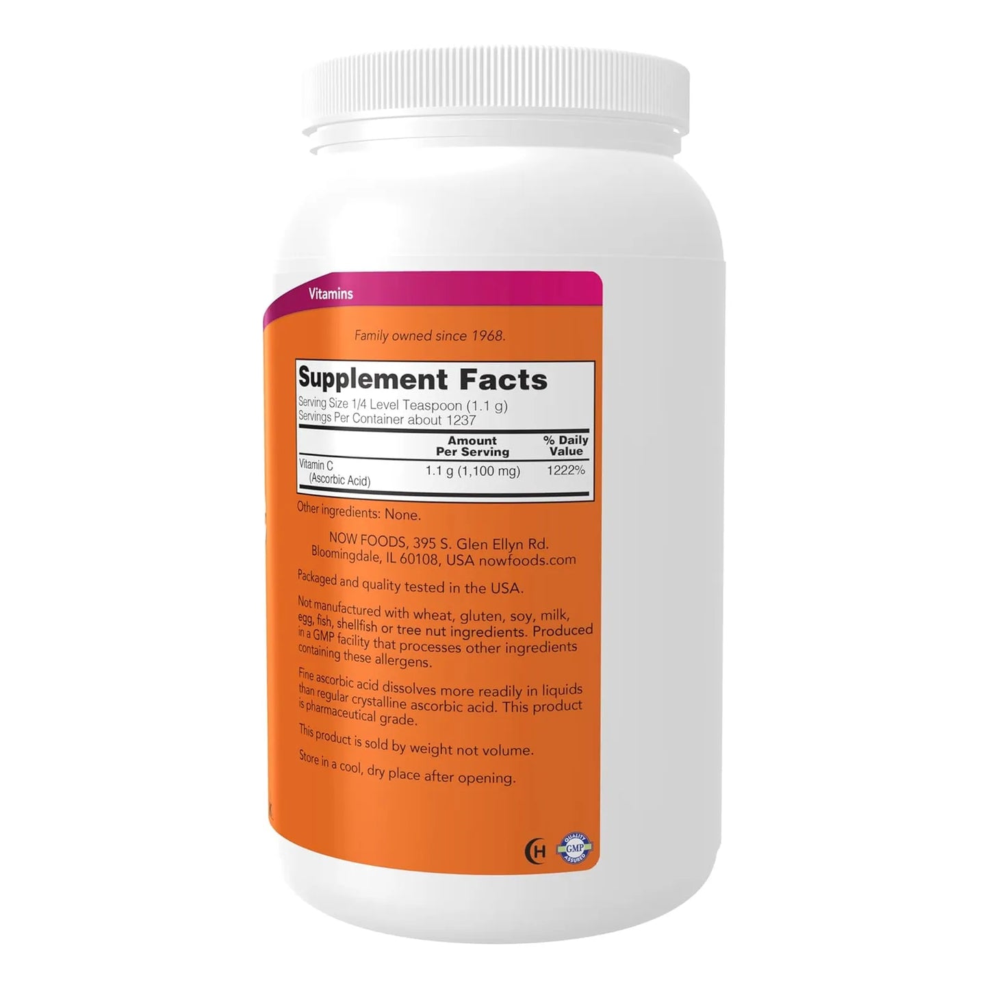 Cristales De Vitamina C Ácido Ascórbico 1 36 Kg Protección Antioxidante Puro Grado Farmacéutico