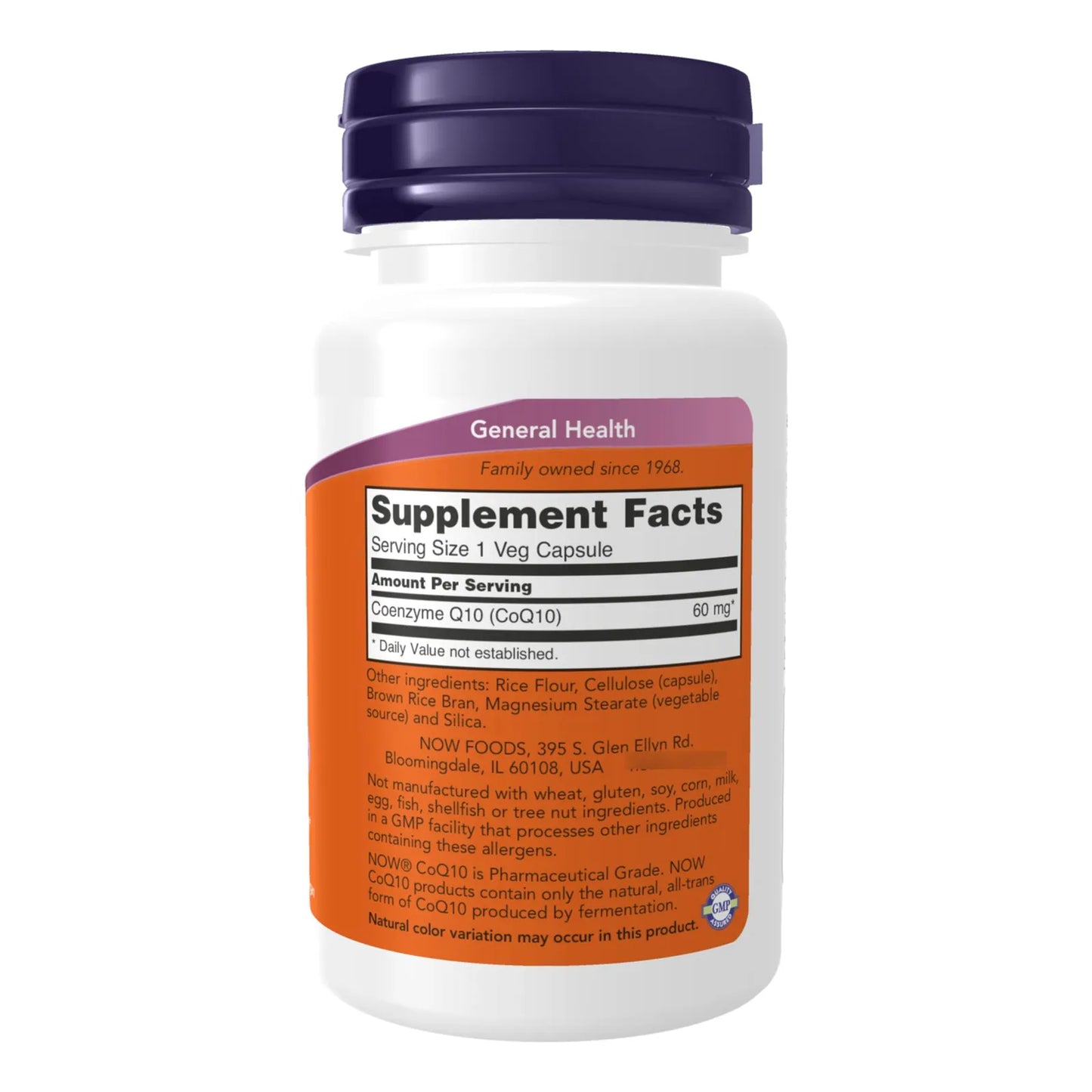 Now Suplementos Coq10 60 Mg Grado Farmacéutico Cápsulas Vegetales All Trans