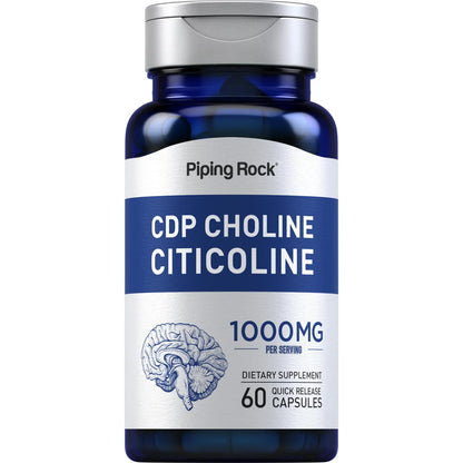 Citicolina 1000mg Cápsulas Liberación Rápida Suplemento Cognitivo Natural