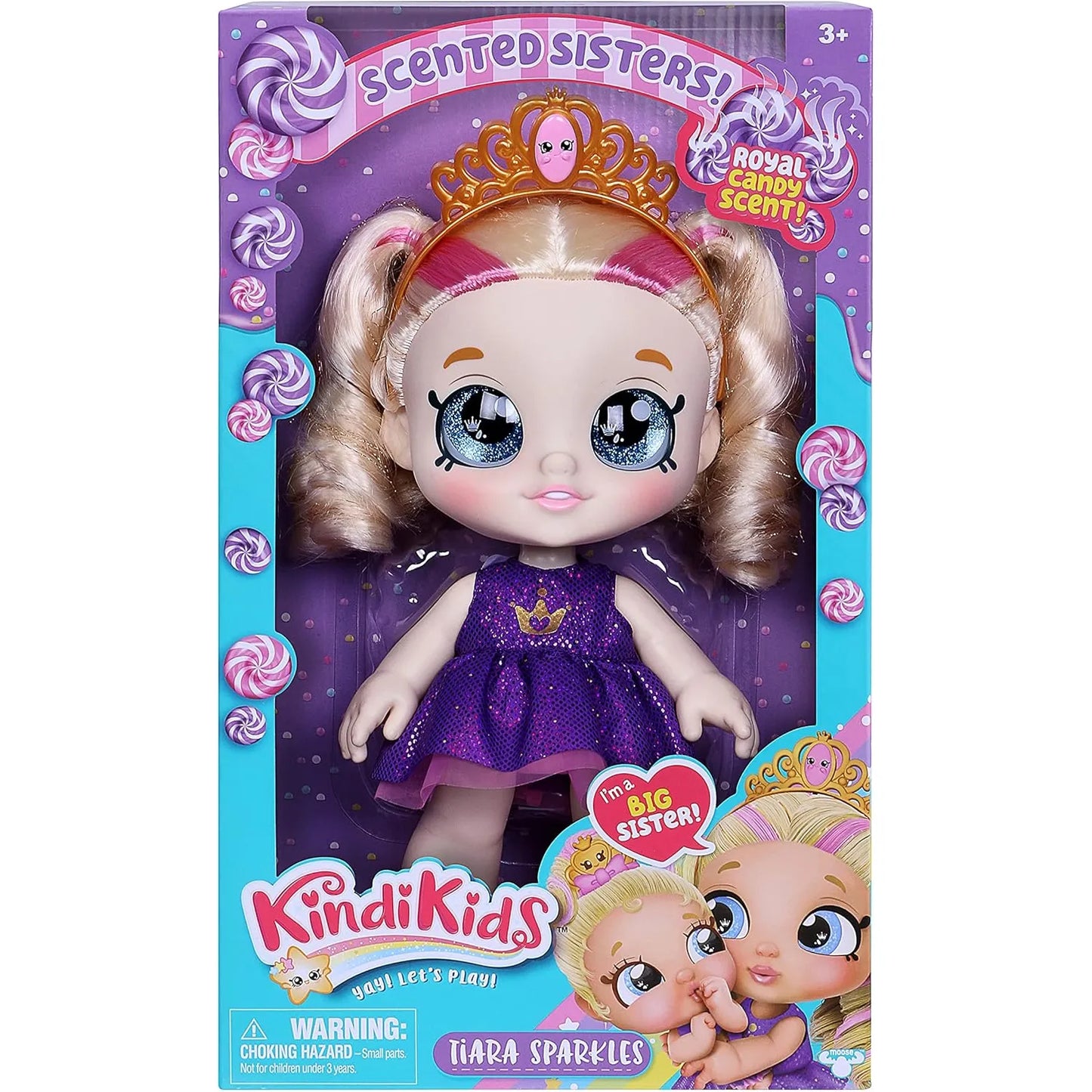 Muñeca Kindi Kids 25 Cm Con Aroma Y Tiara Juguete Preescolar Interactivo