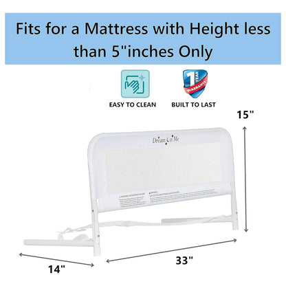 Protector Cama Doble Ajustable Malla Transpirable Seguridad Infantil
