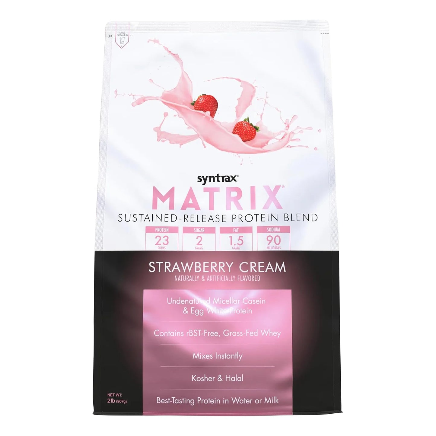 Proteína En Polvo Syntrax Matrix Liberación Sostenida Crema De Fresa 2 Lbs