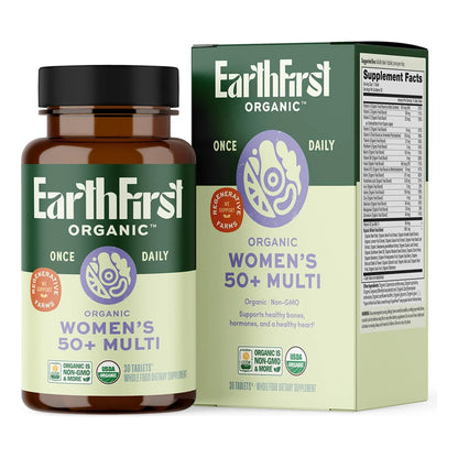 Multivitamínico Orgánico Mujeres 50+ 30 Tabletas Huesos Corazón USDA