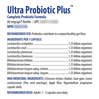 Ultra Probiotic Plus 60 Capsulas Probiótico Prebiótico Salud Digestiva E Inmunológica
