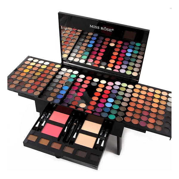 Paleta De Maquillaje Miss Rose M 190 Colores Sombras Profesionales Kit Regalo
