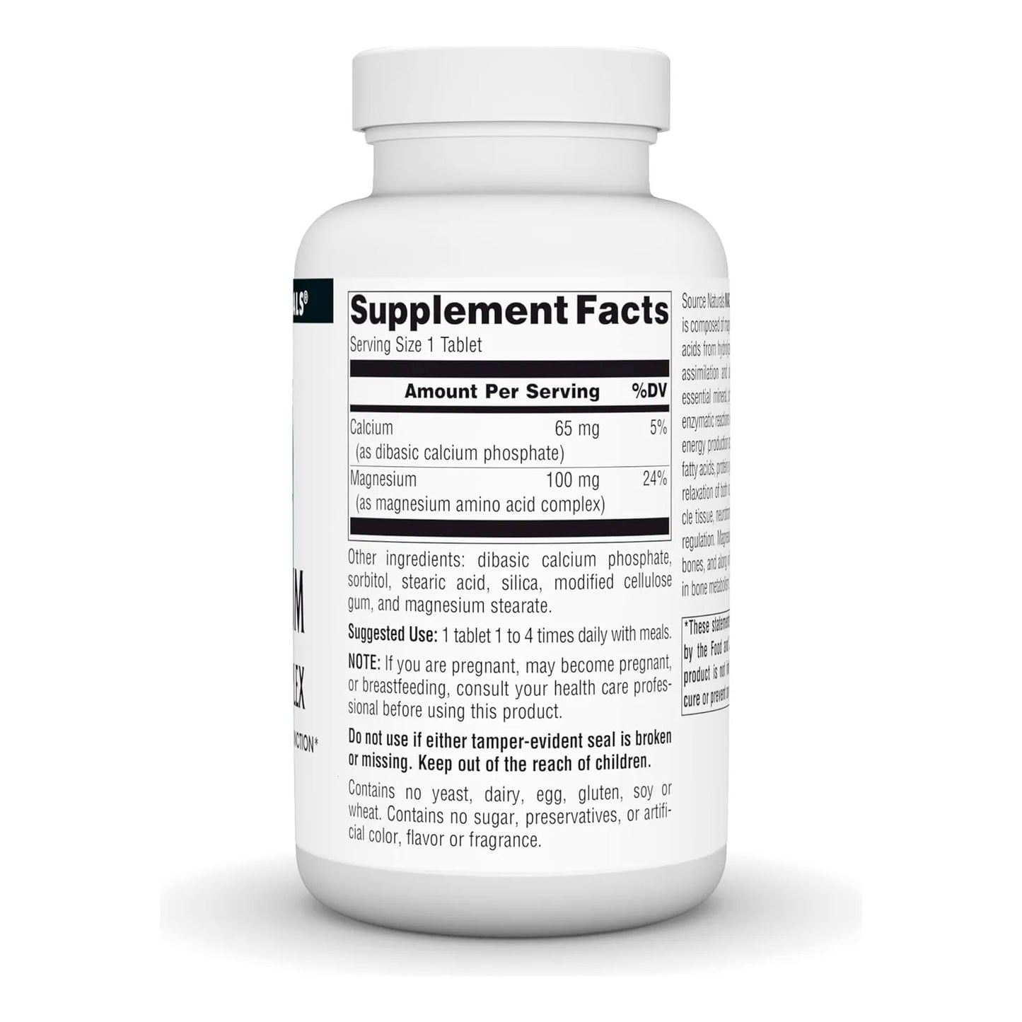 Source Naturals Quelato De Magnesio 250 Tabletas Funcion Nerviosa Y Muscular