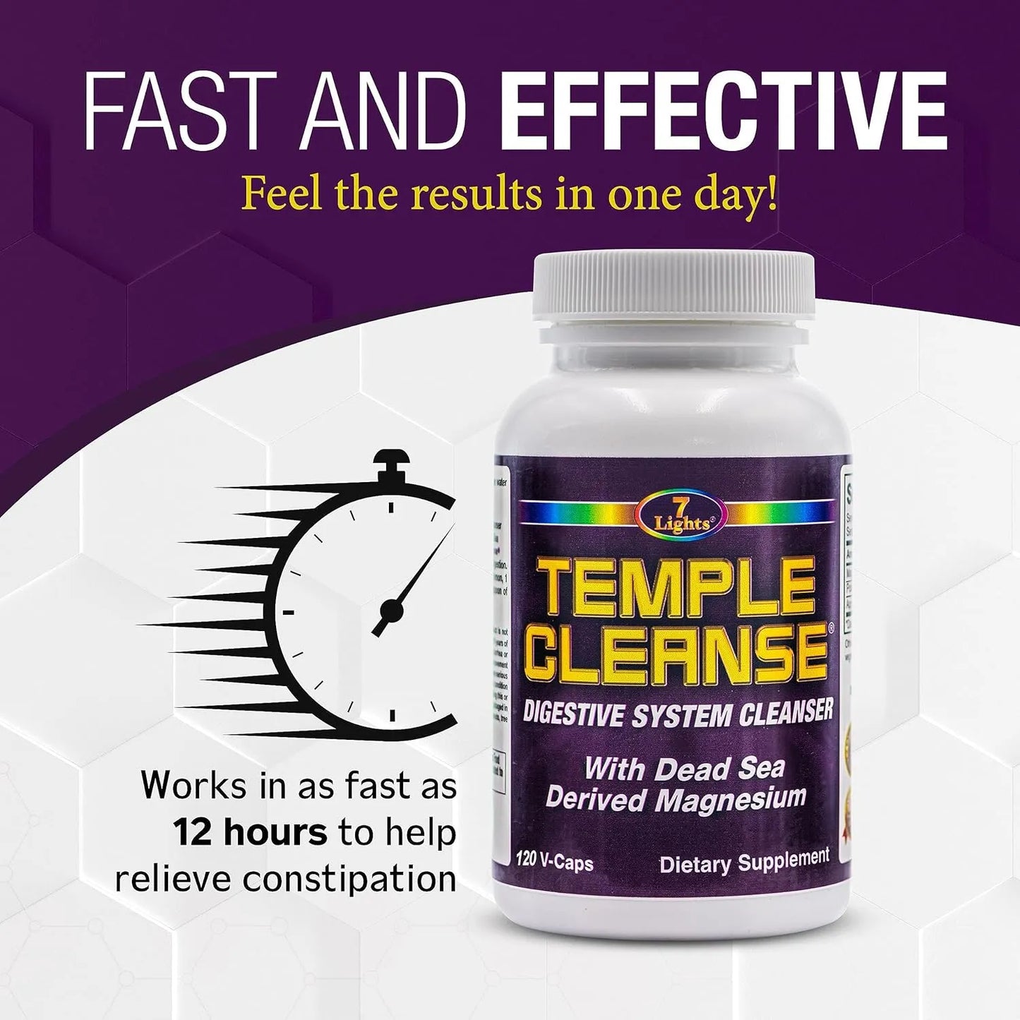 Paquete 3 Unidades Temple Cleanse Limpiador Colon Magnesio Oxigeno Desintoxicacion
