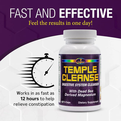 Paquete 3 Unidades Temple Cleanse Limpiador Colon Magnesio Oxigeno Desintoxicacion