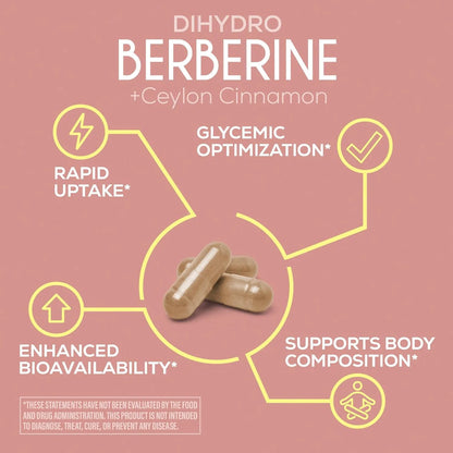 Berberina Con Dihidroberberina 60 Cápsulas Canela Ceilán Energía Natural