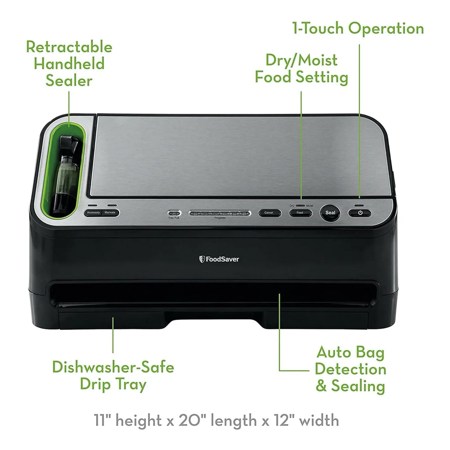 Máquina Envasadora Al Vacío 2 En 1 Foodsaver V4400 Con Detección Automática