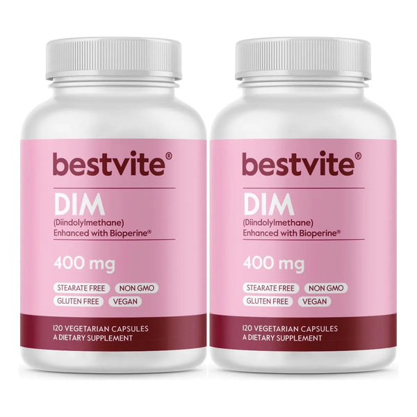Dim Diindolilmetano 400 Mg Con Bioperina 240 Capsulas Vegano Sin Gluten