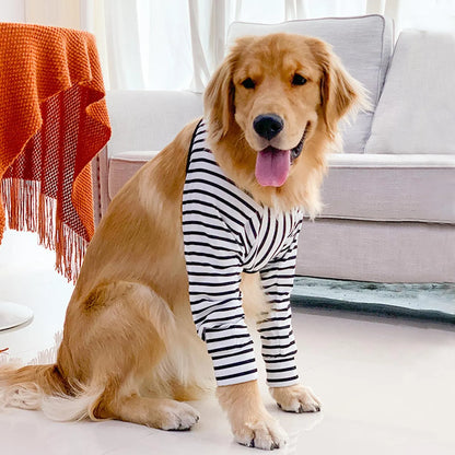 Protector De Codo Para Perros Grande Con Almohadilla Malla A Rayas 3XL