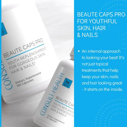 Beaute Caps Pro Cápsulas Crecimiento Cabello Piel Uñas 10500 Mcg Biotina