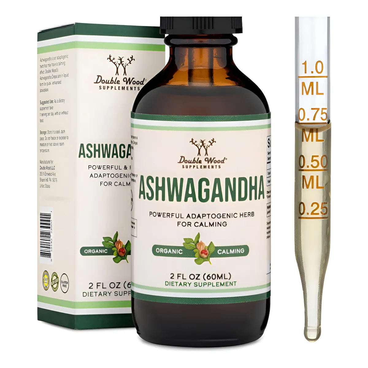 Gotas Orgánicas De Ashwagandha Sin Sabor - Imagen 1