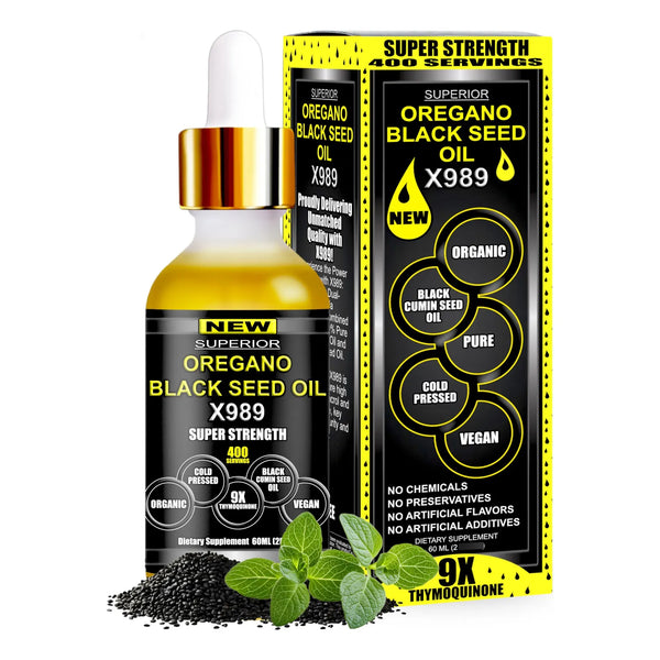 Aceite De Orégano Silvestre Y Semilla Negra 400 Porciones Suplemento Orgánico