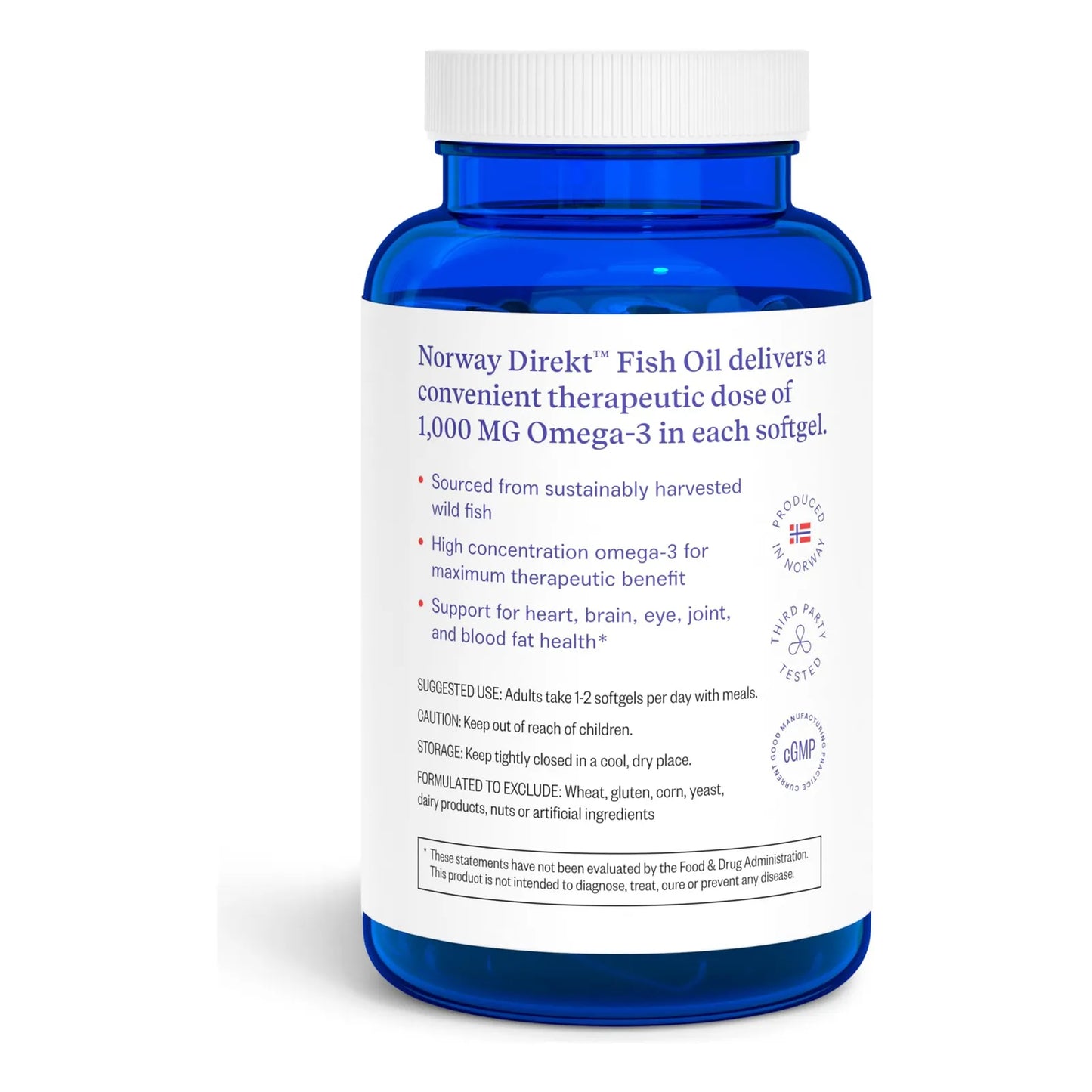 Aceite De Pescado Omega 3 2000 Mg 1060 Mg Epa 740 Mg Dha 180 Cápsulas Blandas