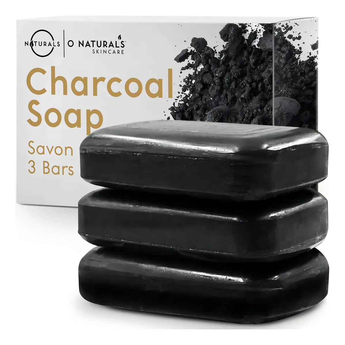 Pack 3 Jabones Carbón Activado Con Aceite Menta Detox Corporal