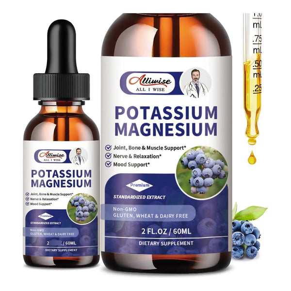 Suplemento Liquido Potasio Magnesio Calcio Vitamina D3 Zinc Para Energia Y Huesos