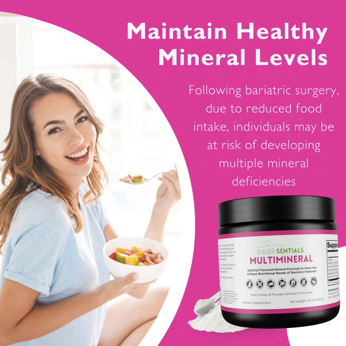 Suplemento Multimineral Bariátrico En Polvo Disolución Rápida 240g