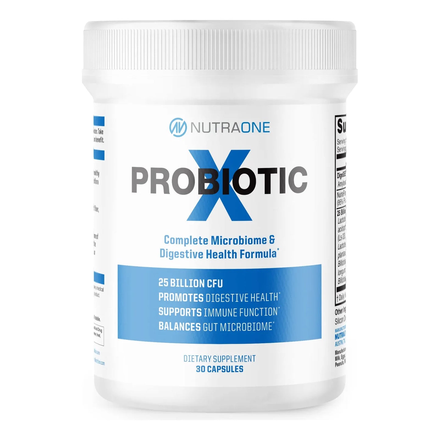 Suplemento Probiotico ProbioticX Para Salud Digestiva E Inmunologica 30 Capsulas