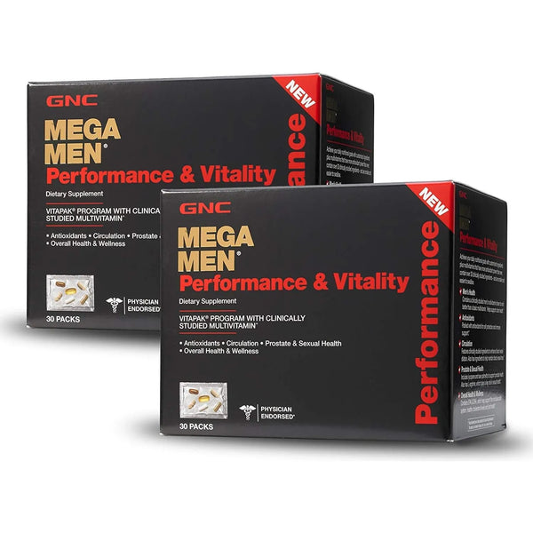 Gnc Mega Men Performance Vitality 30 Paquetes Energia Y Rendimiento