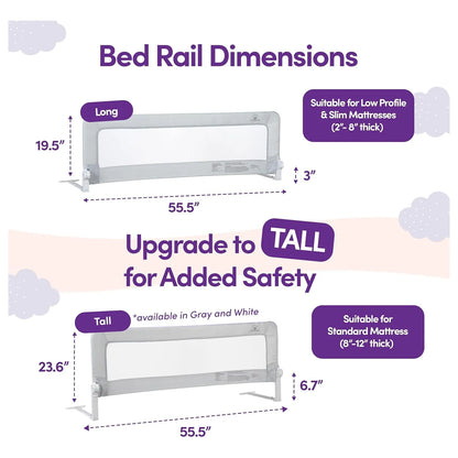 Rieles De Cama Extra Largos Para Niños Protector Ajustable ComfyBumpy Seguridad Y Comodidad