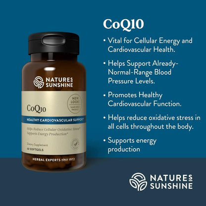 Capsulas Blandas Coq10 60 Mg Antioxidante Energia Celular Nature's Sunshine