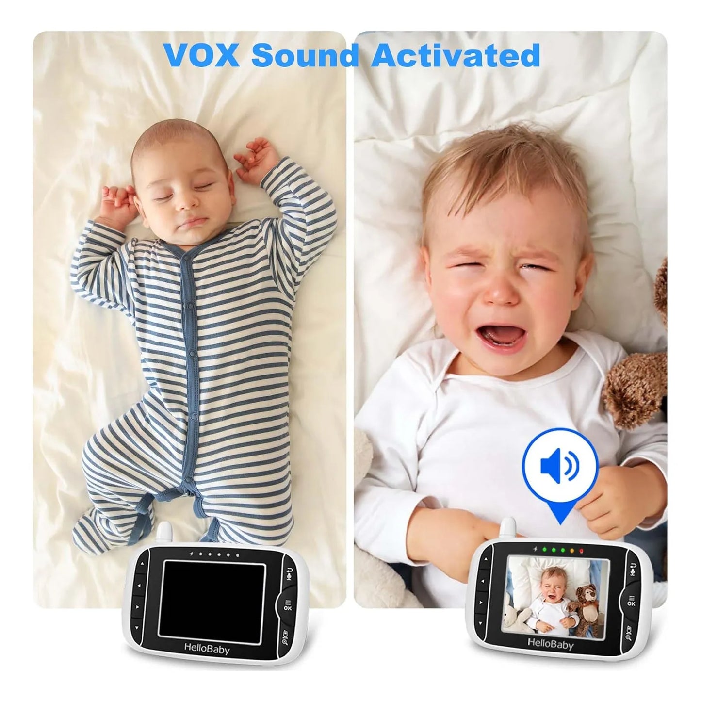 Monitor Video Bebes Hellobaby Hb32 Camara Audio Vision Nocturna