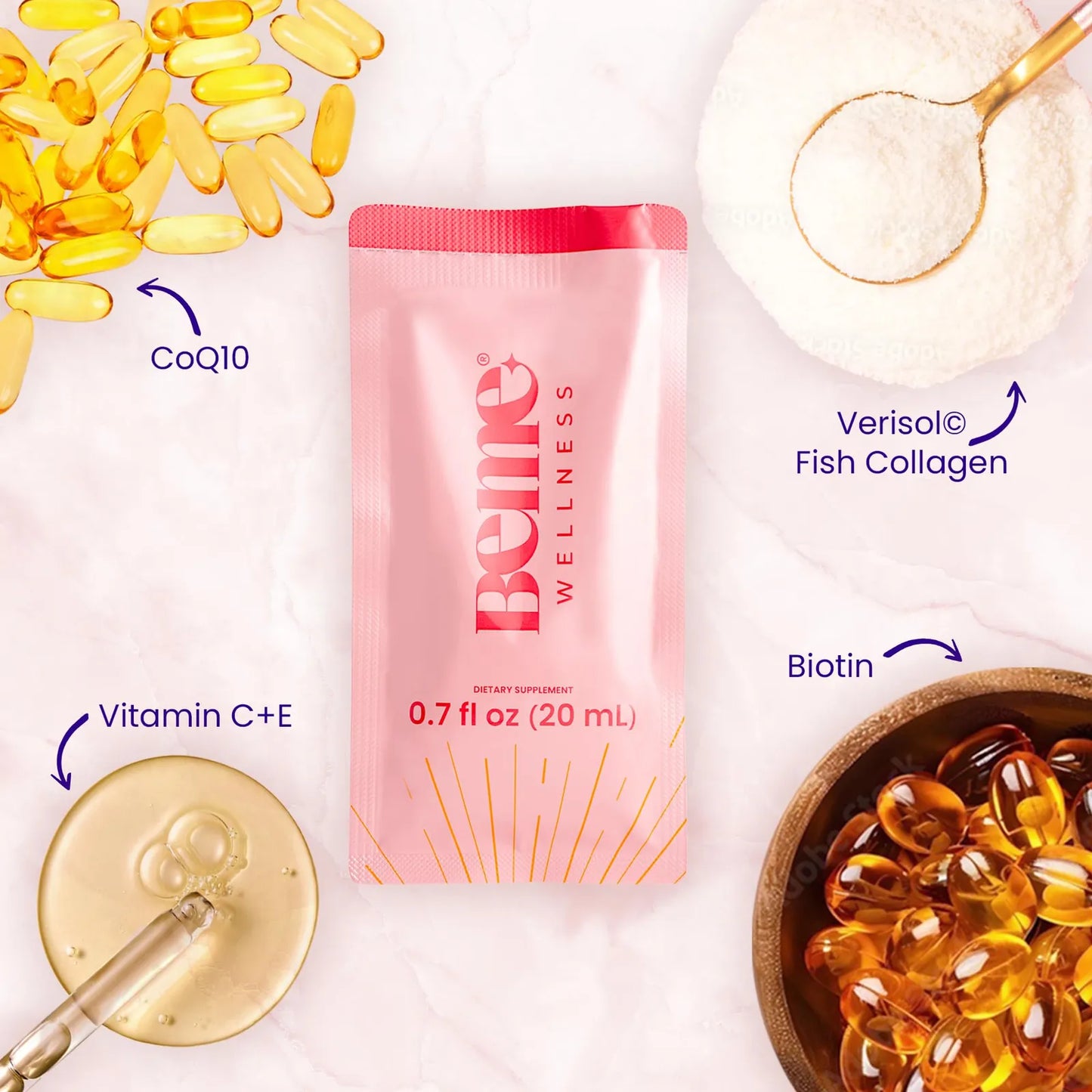 Colágeno Líquido Marino 2500 Mg Piel Cabello Uñas Biotina Coq10 Vitaminas