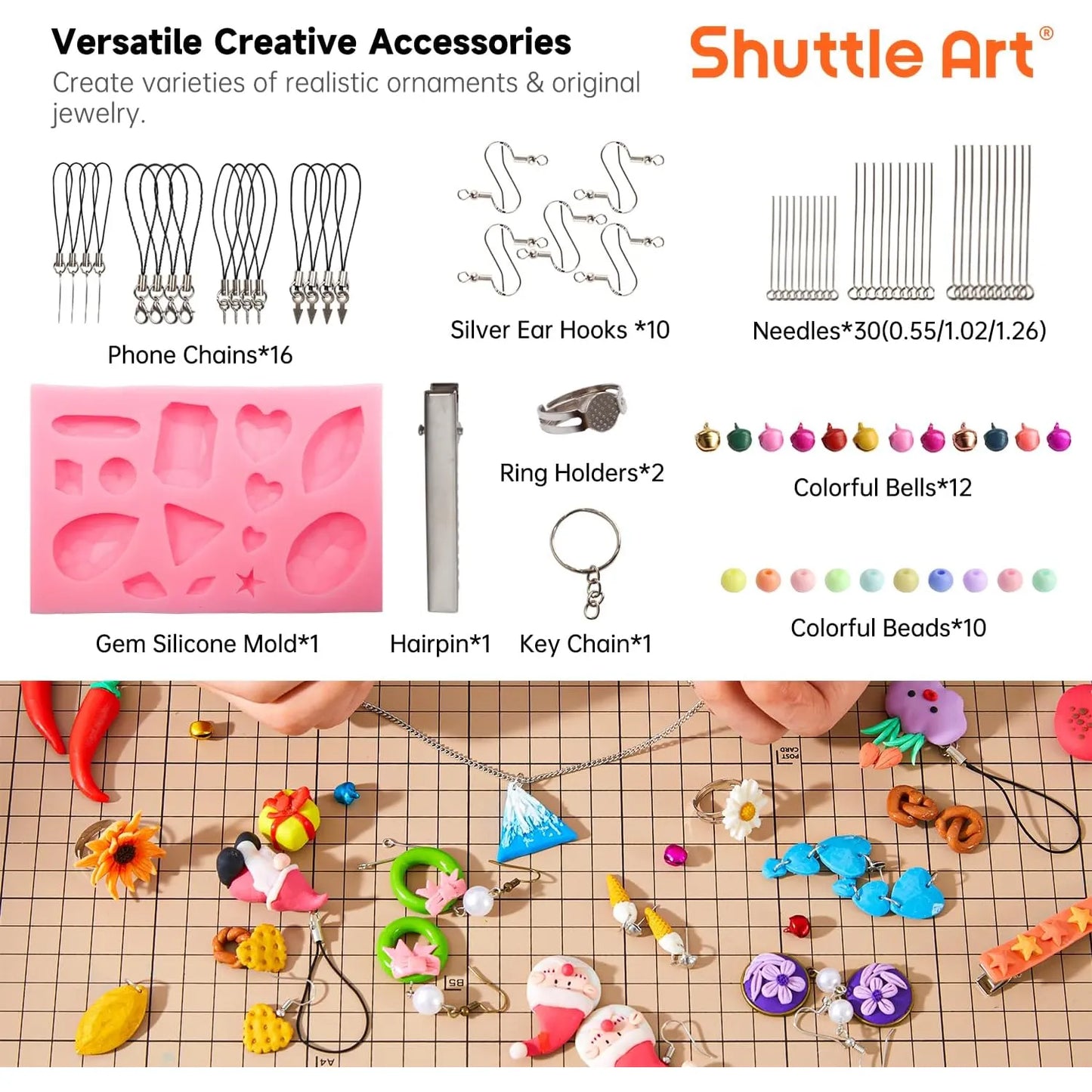 Kit Arcilla Polimerica 57 Colores Con Herramientas Y Accesorios Creativos