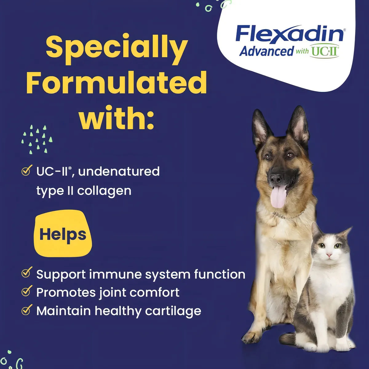 Flexadin Advanced Suplemento Colageno UCII Para Perros Y Gatos Salud Articular Movilidad