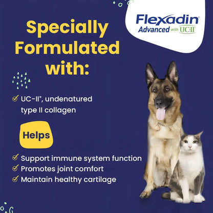 Flexadin Advanced Suplemento Colageno UCII Para Perros Y Gatos Salud Articular Movilidad