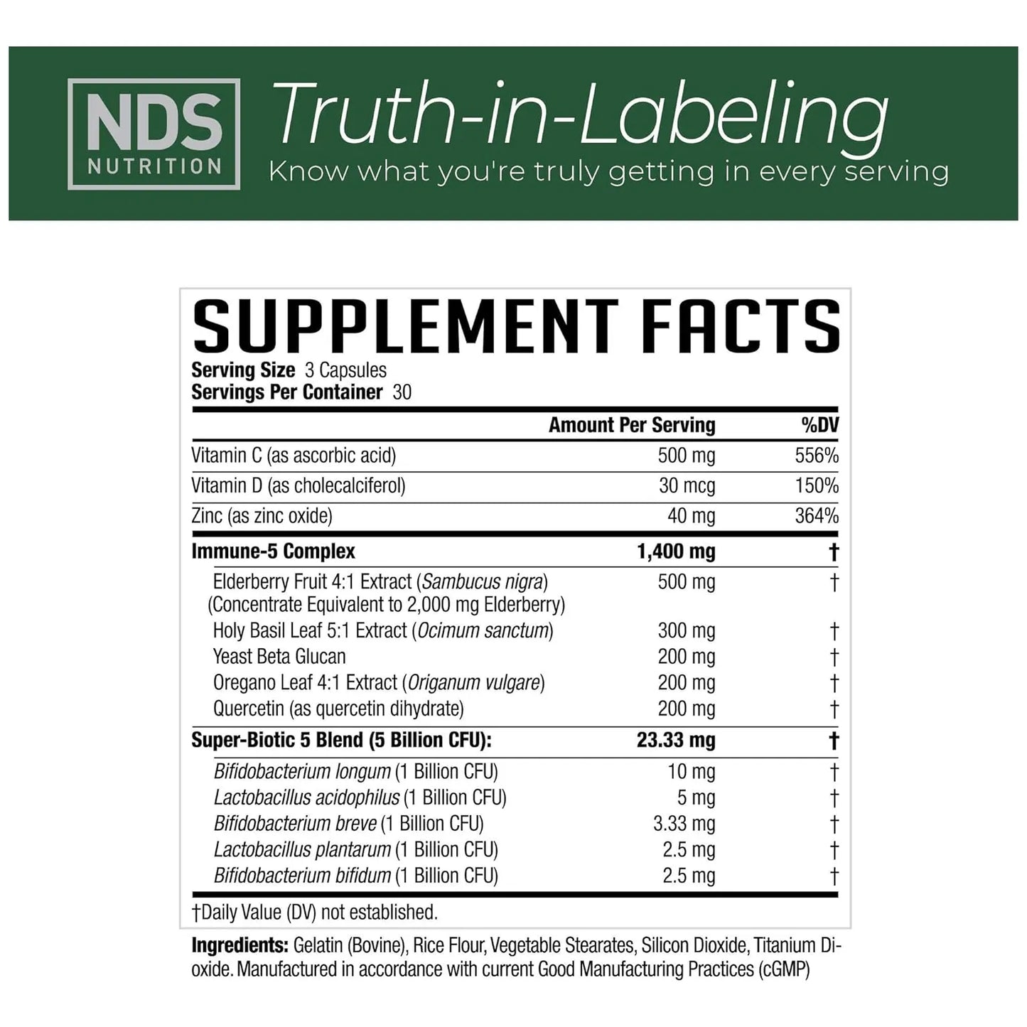 Suplemento Inmunológico Con Saúco Vitamina C D Zinc Y Probióticos