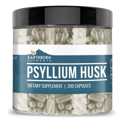 Cascara De Psyllium Pura 200 Capsulas 100 Natural Sin Aditivos