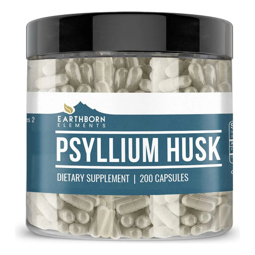 Cascara De Psyllium Pura 200 Capsulas 100 Natural Sin Aditivos