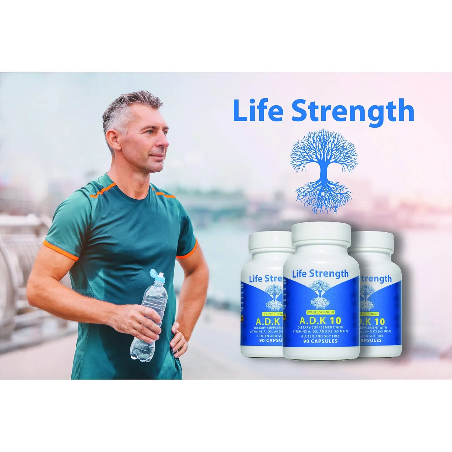 Suplemento Vitaminas A D3 K2 MK7 Para Huesos Fuertes Y Sistema Inmunologico 90 Capsulas