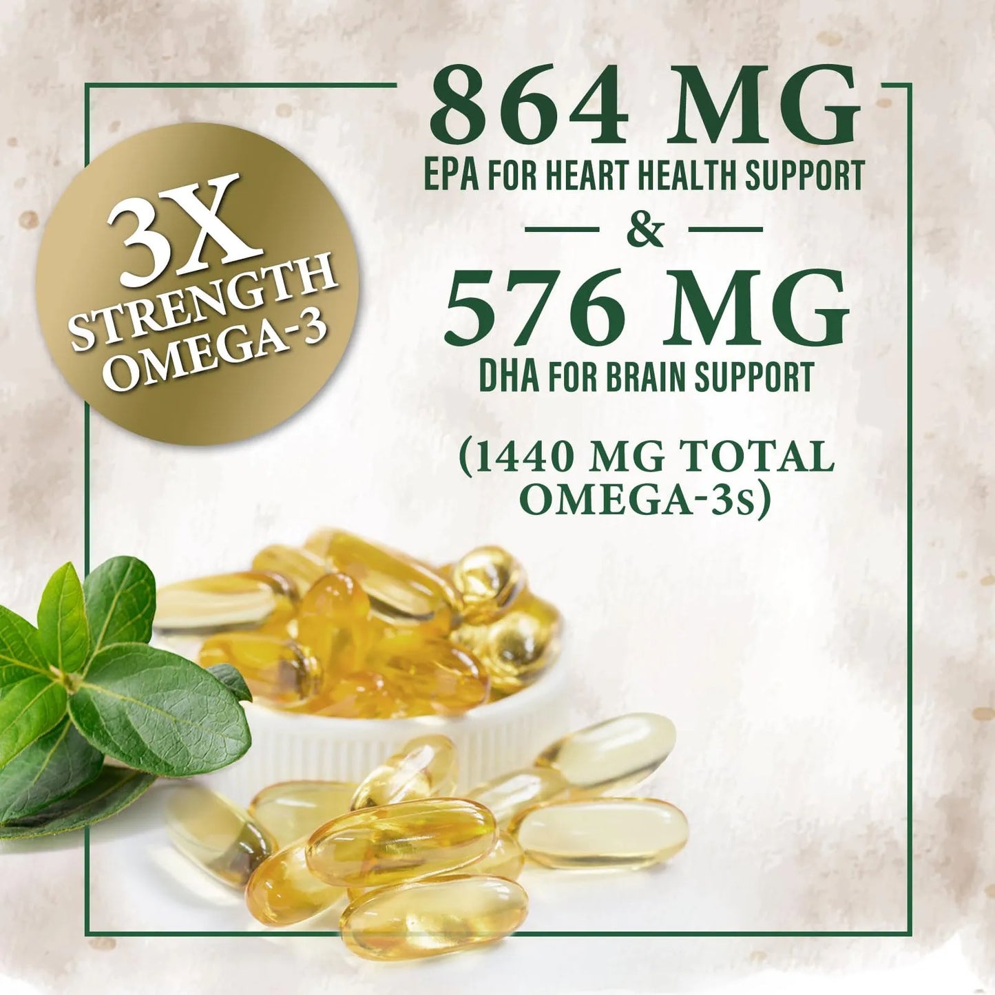 Aceite De Pescado 2400 Mg Triple Fuerza Omega 3 Epa Dha Apoyo Cardiaco Y Cerebral