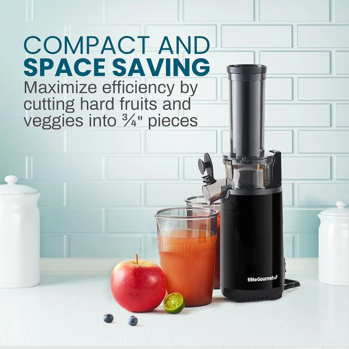 Extractor De Jugos Elite Gourmet EJX600 Negro 110V Jugos Frescos En Casa