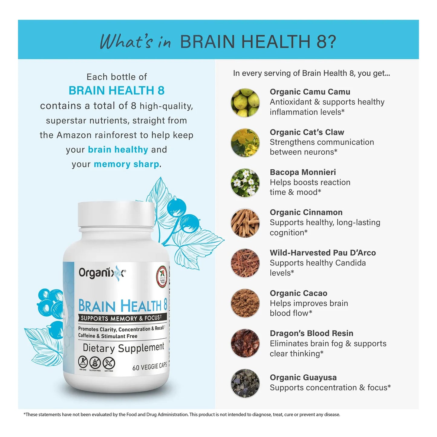 Cerebro Sin Edad Potente Apoyo Salud Cerebral 60 Capsulas Claridad Enfoque