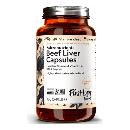 Capsulas Hígado De Res Liofilizadas Alimentado Con Pasto 180 Unidades Nutrición Integral